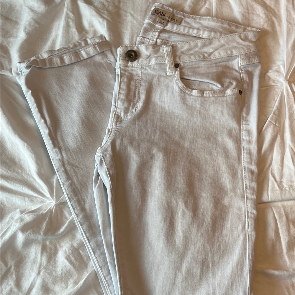 CAbi Women's White Skinny Jeans